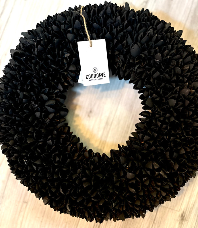Kranz Bakuli wreath black 40cm